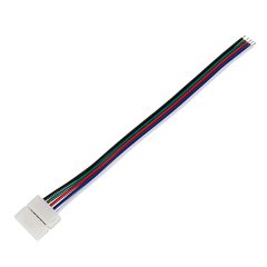 Solderless Clamp On Pigtail Adapter for 12mm RGBW LED Strip Lights - 6" - STN12-5HCPT-15