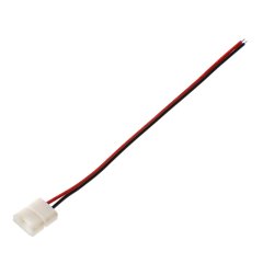 Solderless Clamp On Pigtail Adapter for 8mm Single Color LED Strip Lights - 6&amp;quot;