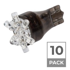 9 RGB LED Malibu Light Bulb - Miniature Wedge Retrofit - LED Tier Light bulb - 10 Pack