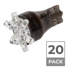 9 RGB LED Malibu Light Bulb - Miniature Wedge Retrofit - LED Tier Light bulb - 20 Pack