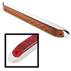 19” LED Stop, Turn, and Tail Light Bar - Truck and Trailer Light - 11 LED - Surface Mount - Pigtail Connector