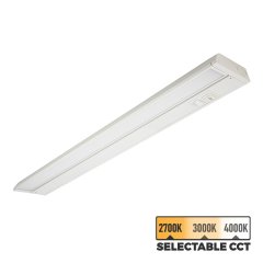 24" Under Cabinet LED Lighting Fixture with Selectable Color Temperature Switch - 825 Lumens - 4000K/3000K/2700K - Selectable White