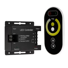 Variable Color Temperature LED Controller - Wireless RF Touch Color Remote - 6 Amps/Channel