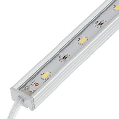 Waterproof Linear LED Light Bar Fixture with DC Barrel Connectors - 415 lm/ft