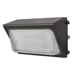 100W LED Wall Pack - Photocell - 10,000 Lumens - Glass Lens - 400W Metal Halide Equivalent - 5000K