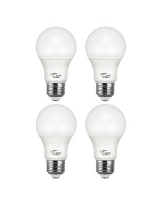 Euri Lighting A19 LED Bulb - 9W - E26 Base - 60W Incandescent Equivalent - 4-Pack - 2700K / 3000K / 4000K / 5000K