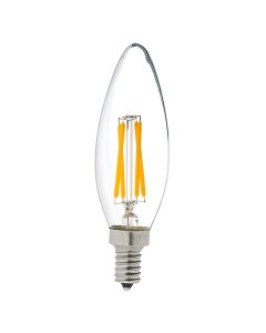 LED Filament Bulb - B10 LED Candelabra Bulb with 4 Watt Filament LED - Dimmable