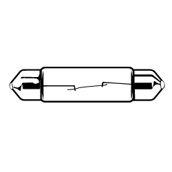 HQ Automotive Festoon 42mm C10W LED Bulbs 8x SMD 5050 2psc WHITE