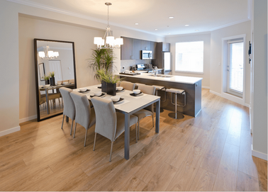 Spacious, well lit dining room