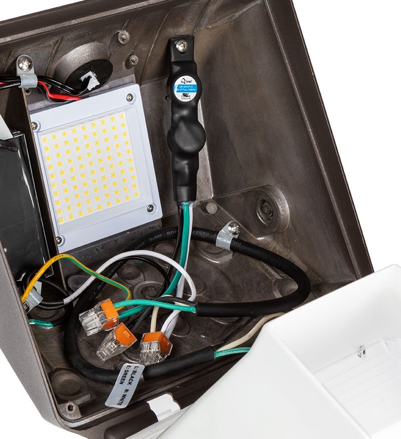 Type 5 SPD attached to a commercial lighting fixture